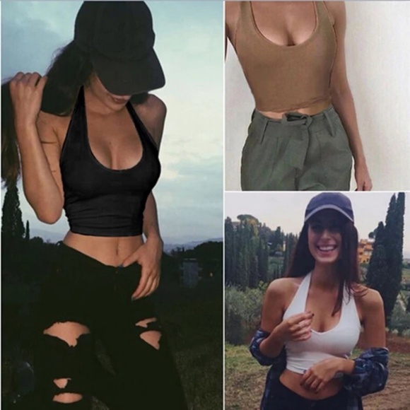 Tops - Black khaki white medium size